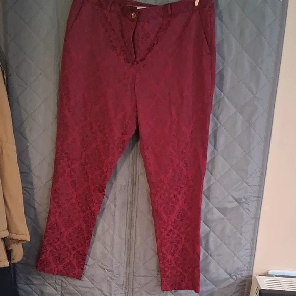 Michael Kors Red Patterned Trousers - Picture 1 of 5